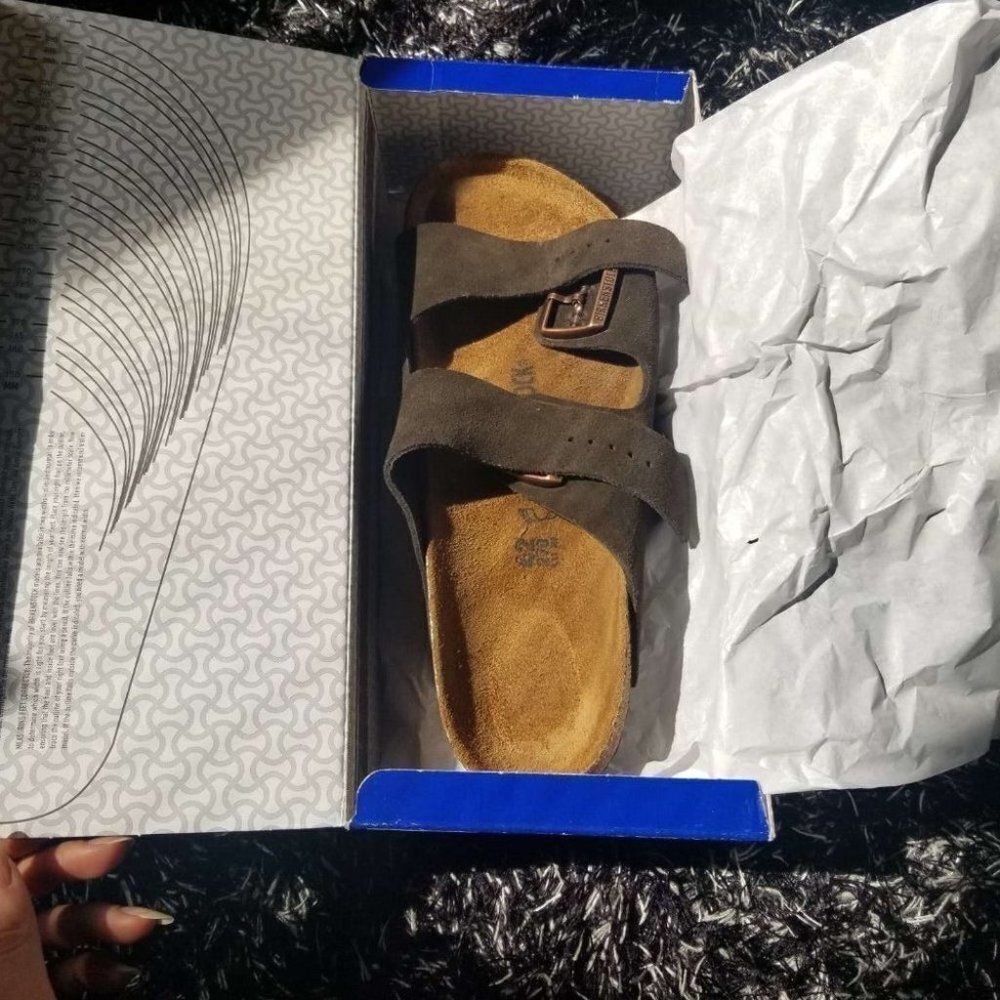 Birkenstocks arizona  suede leather mocha Size 42 regular wide - Picture 7 of 10